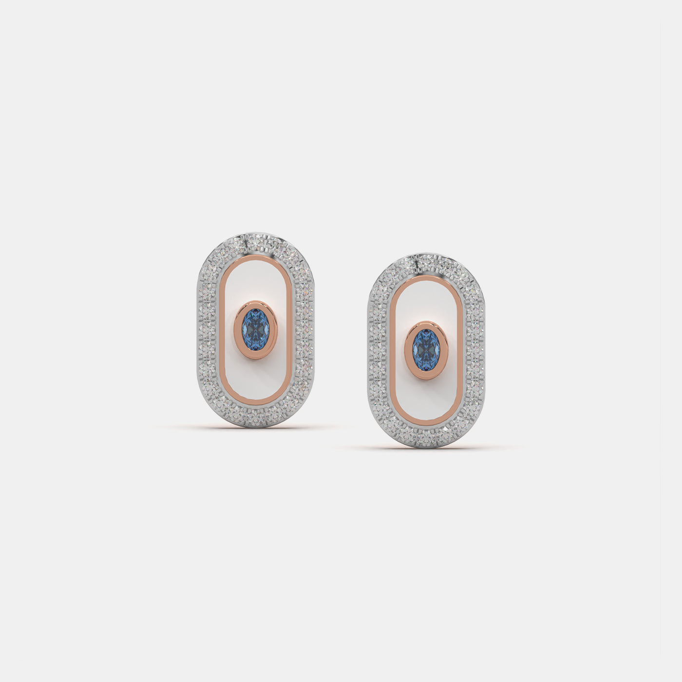Celeste Oval Diamond Earrings