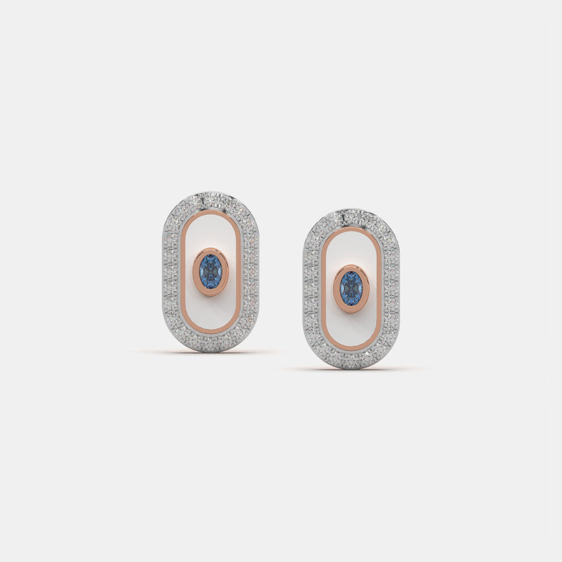 Celeste Oval Diamond Earrings