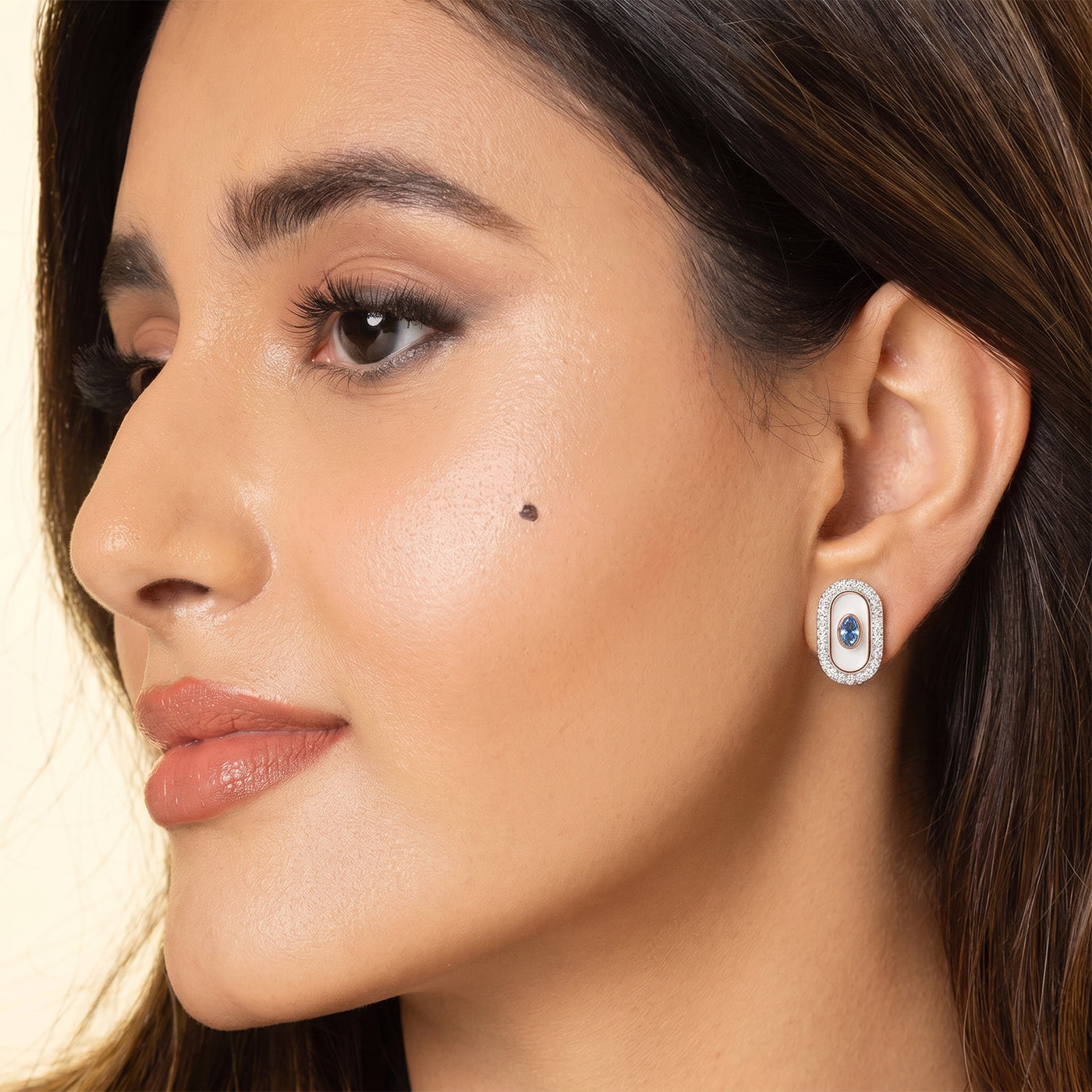 Celeste Oval Diamond Earrings