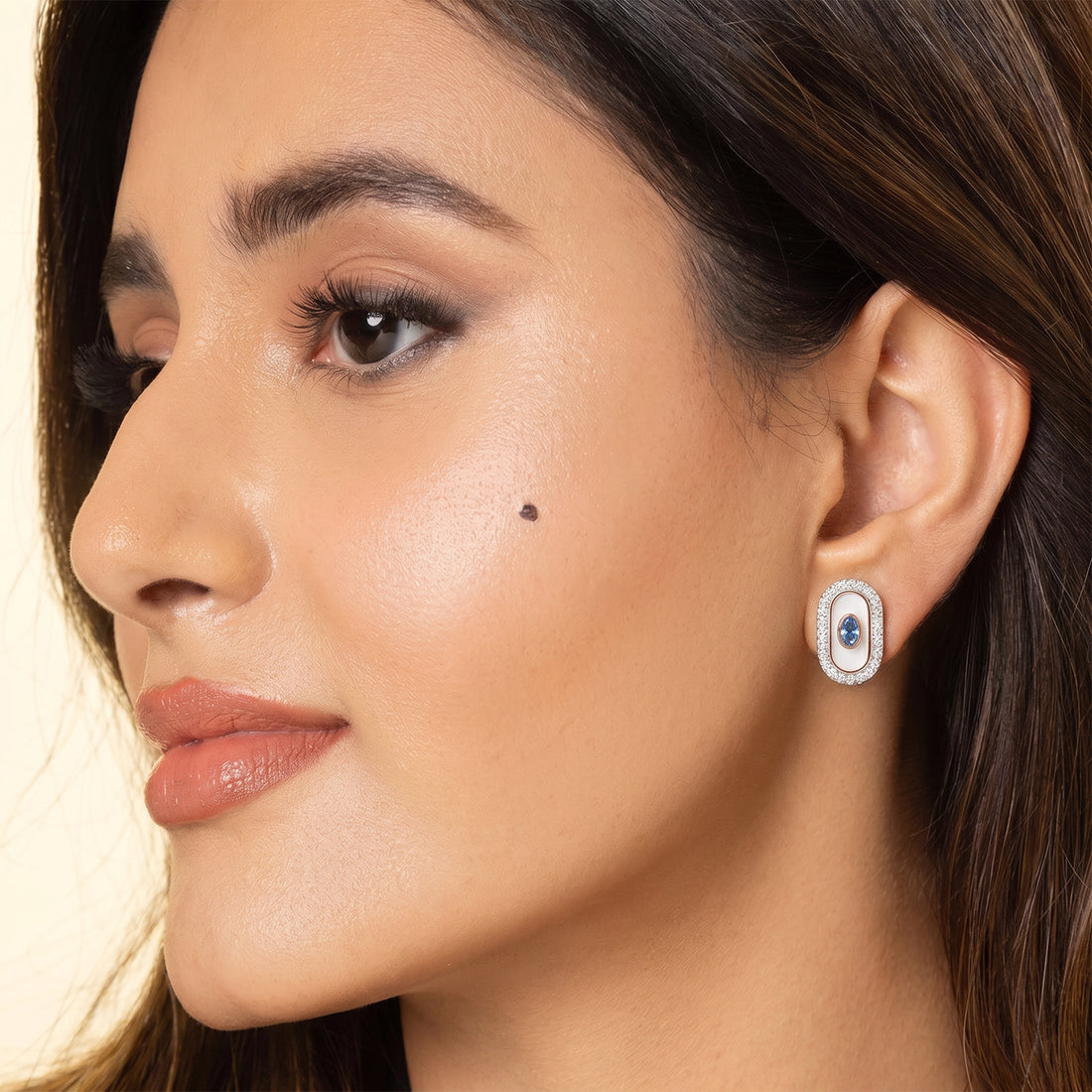 Celeste Oval Diamond Earrings