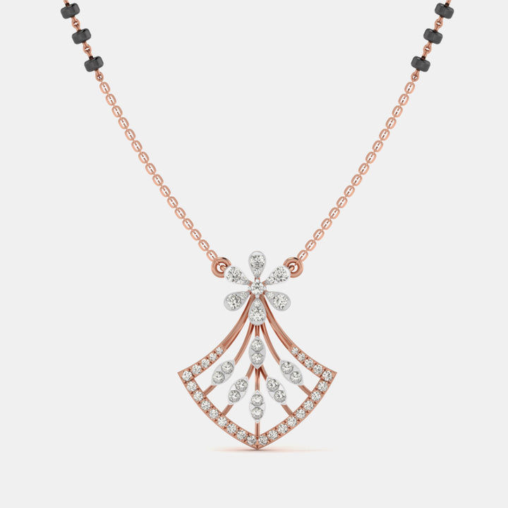 Celestia Bloom Diamond Mangalsutra Pendant