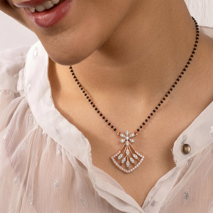 Celestia Bloom Diamond Mangalsutra Pendant