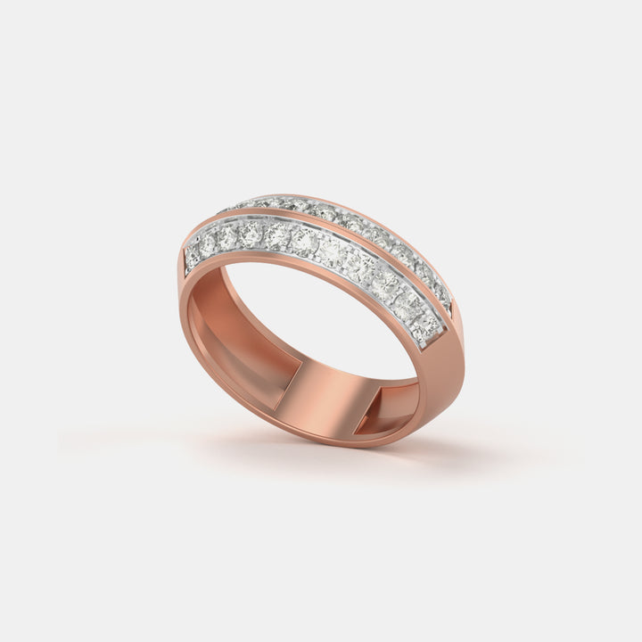 Double Row Diamond Band Ring