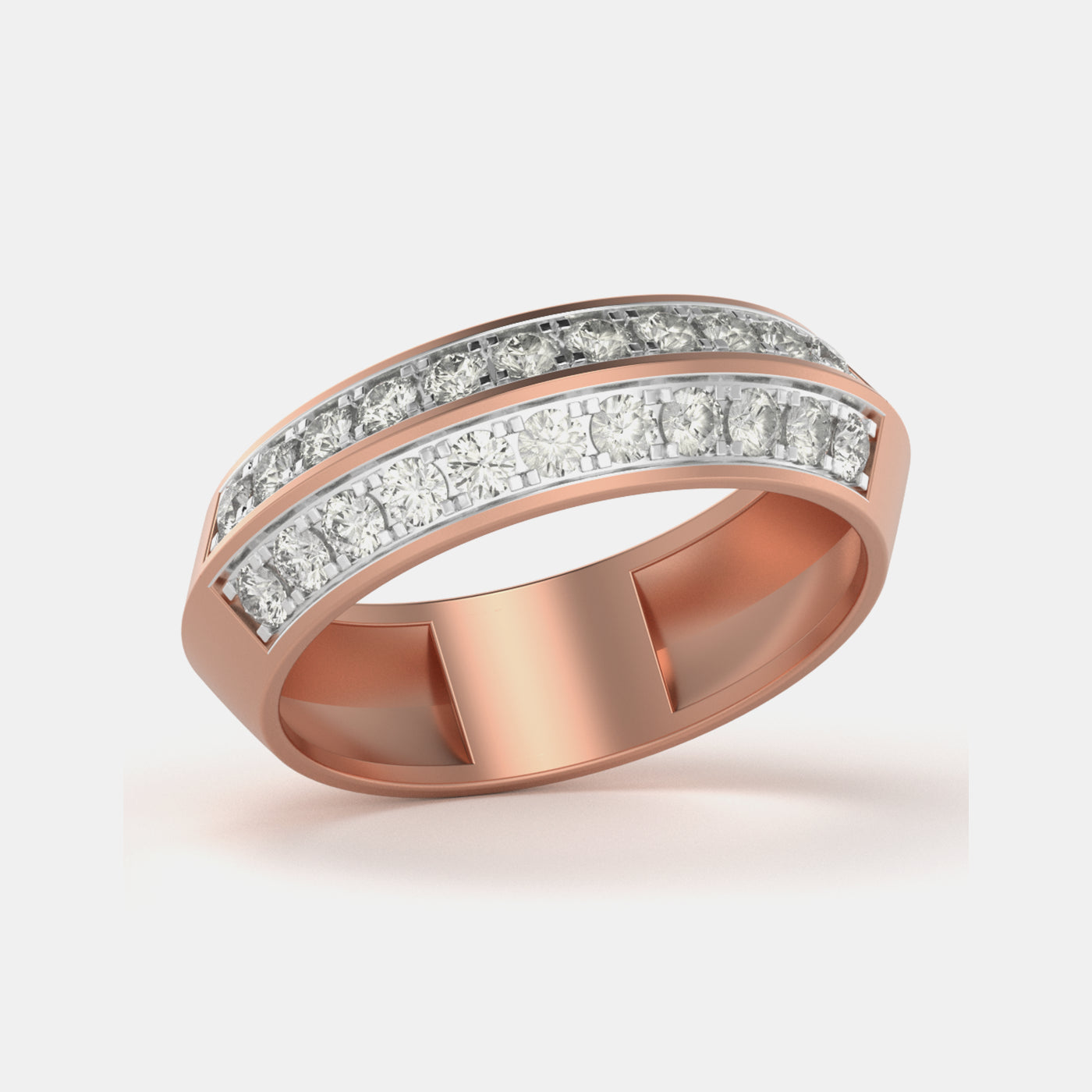 Double Row Diamond Band Ring